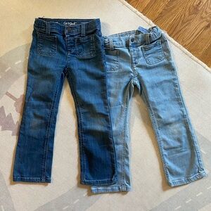 Cat & Jack Kids' Denim Jeans Set - Dark Blue and Light Blue